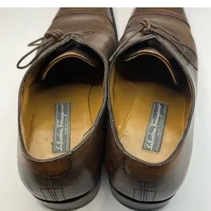 Salvatore Ferragamo Brown Oxford Cap Toe Leather Lace-ups Size 8.5 GUC Salvatore Ferragamo Studio Cap Toe Oxford Men main image 4